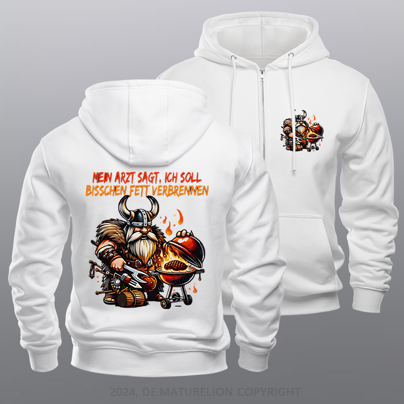 Maturelion Grill Meister Reißverschluss Hoodie