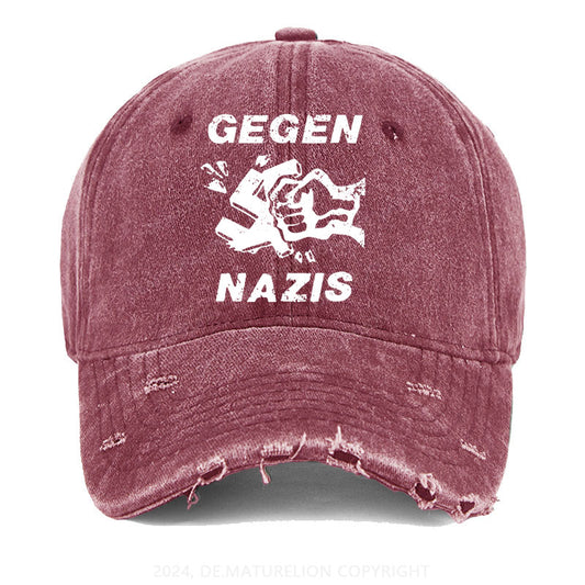 Gegen Nazis Gewaschene Vintage Cap