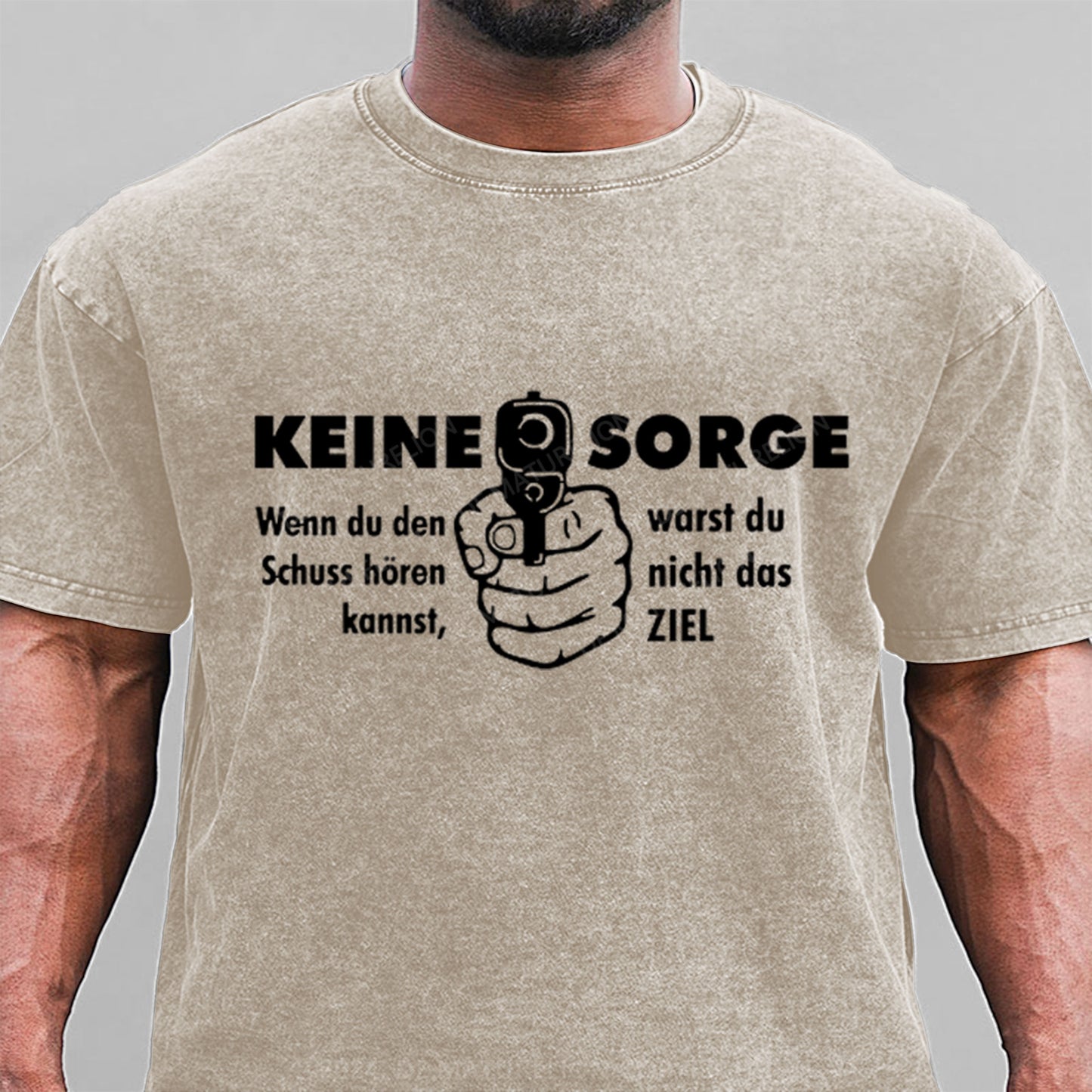 Keine Sorge Wenn Du Den Schuss Hören Kannst Warst Du Nicht Das Ziel Gewaschene Vintage T-Shirt