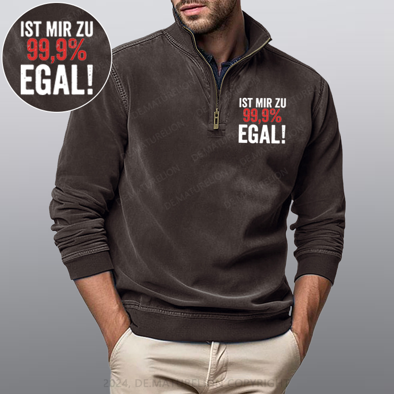 Maturelion Ist Mir Zu 99,9% Egal Stehkragen Poloshirt