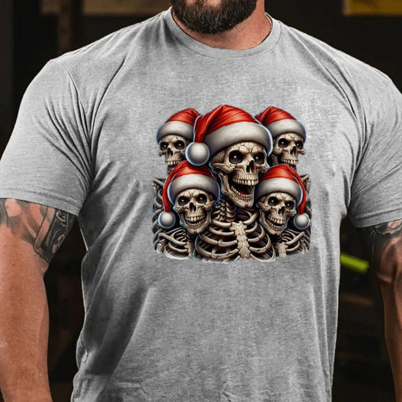 Frohe Weihnachten Schädel T-Shirt