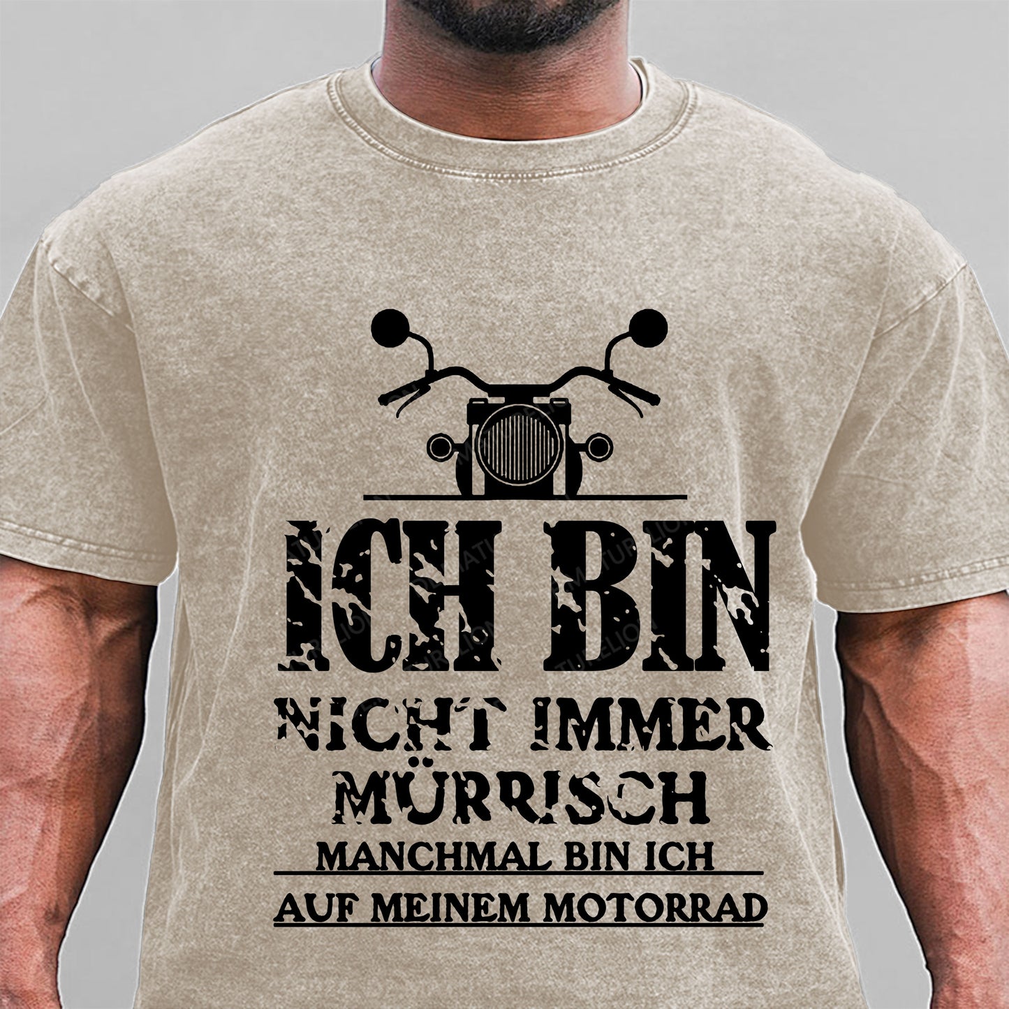 Ich bin nicht immer mürrisch. Manchmal bin ich auf meinem Motorrad Gewaschene Vintage T-Shirt