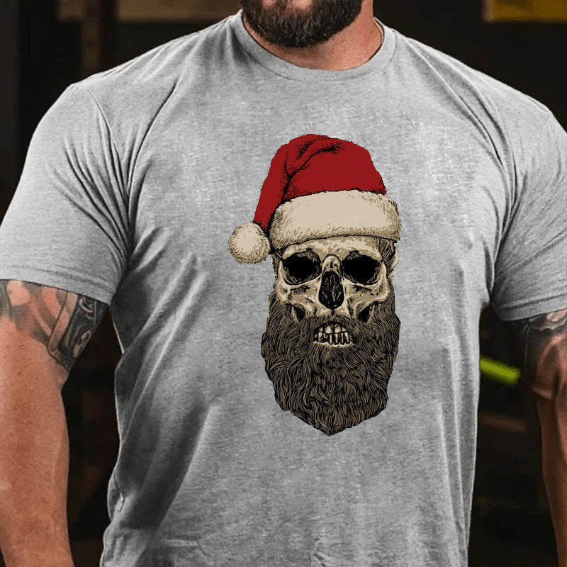 Frohe Weihnachten Weihnachtsschädel T-Shirt