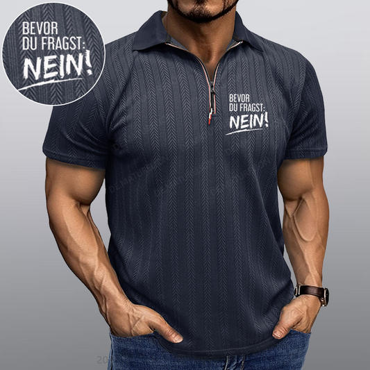 Maturelion Bevor Du Fragst Nein! Kragen T-Shirt