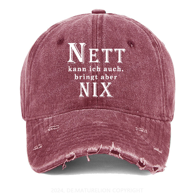 Nett Kann Ich Auch Bringt Aber Nix Gewaschene Vintage Cap