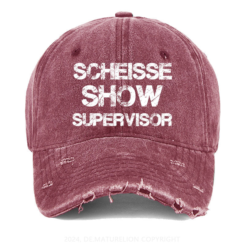 Scheiße Show Supervisor Gewaschene Vintage Cap