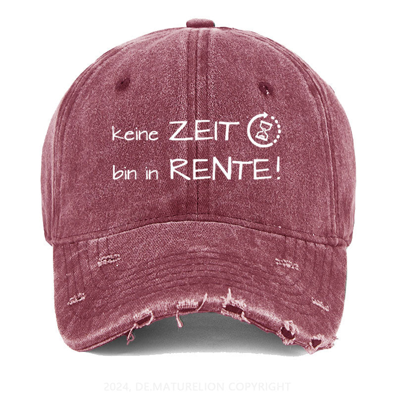 Keine Zeit Bin In Rente Gewaschene Vintage Cap