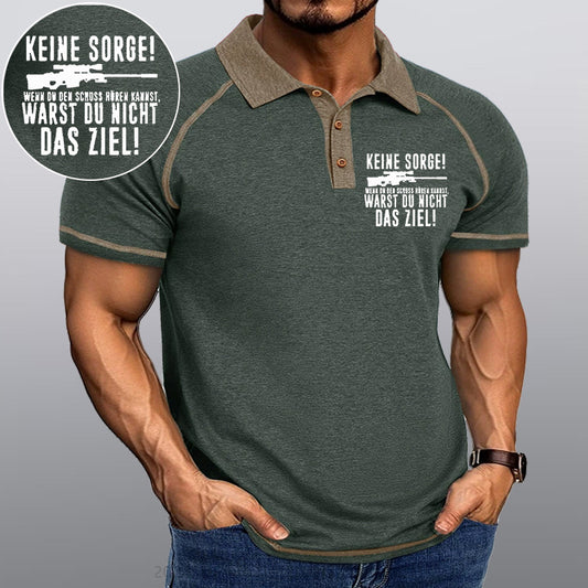 Maturelion Keine Sorge! Wenn Du Den Schuss Hören Kannst Warst Du Nicht Das Ziel Kragen T-Shirt