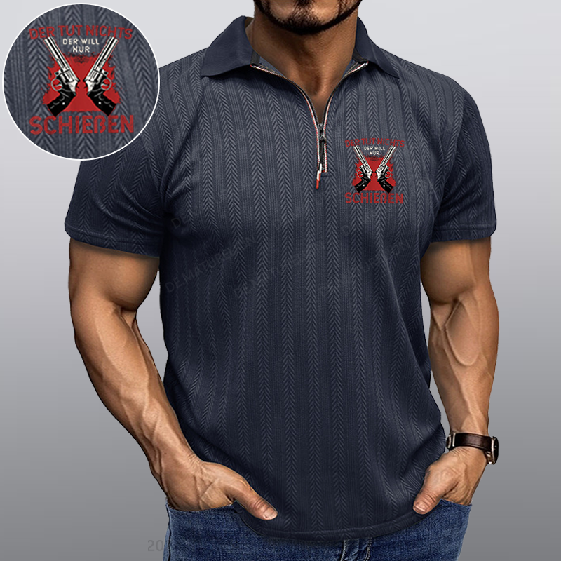 Maturelion Schießen Waffe Kragen T-Shirt
