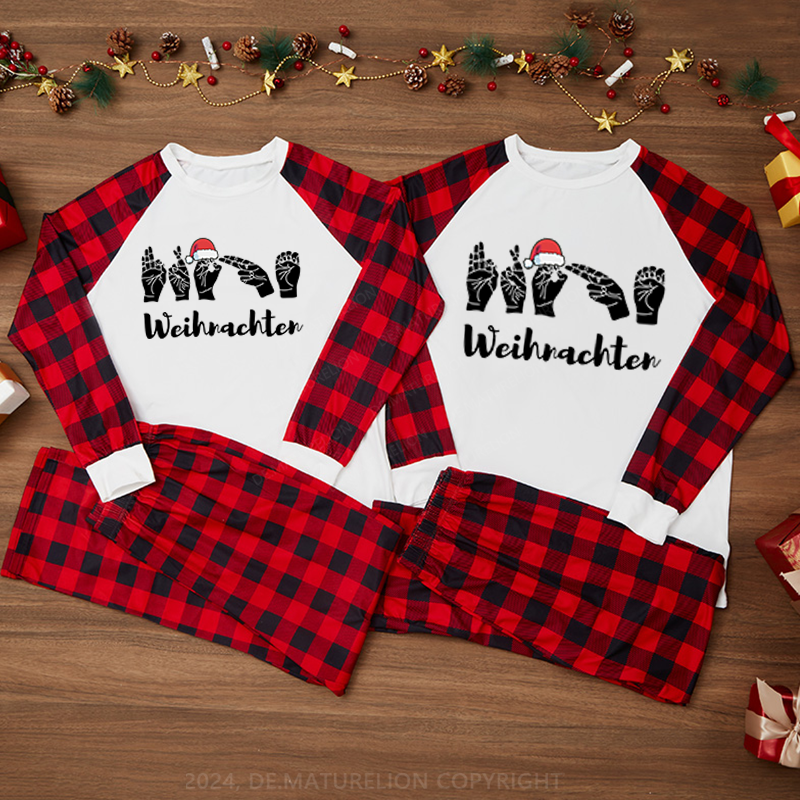 Maturelion Frohe Weihnachten Familien Pyjama