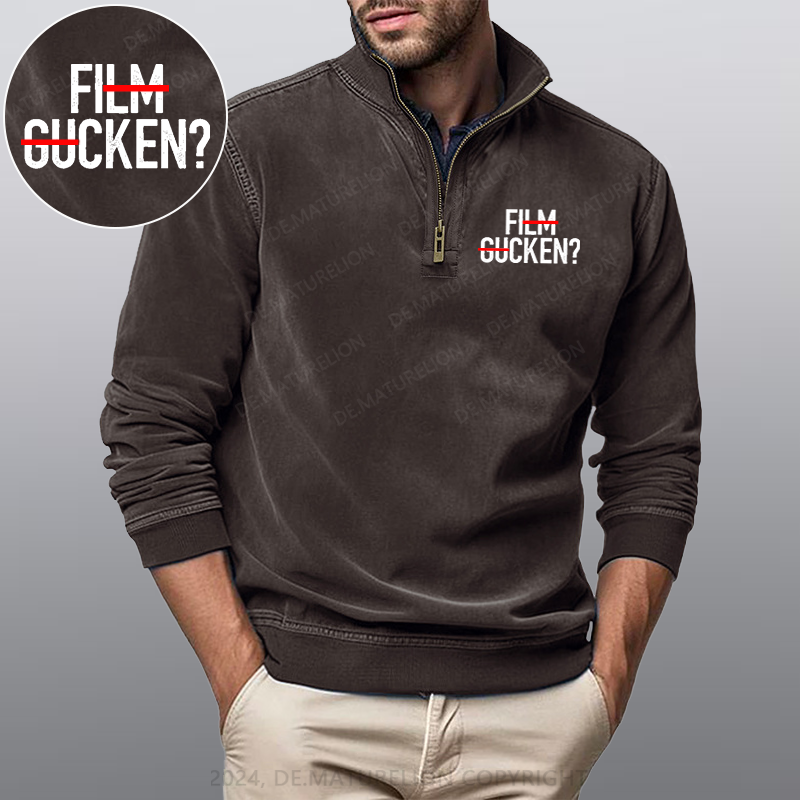 Maturelion Film Gucken Ficken! Stehkragen Poloshirt