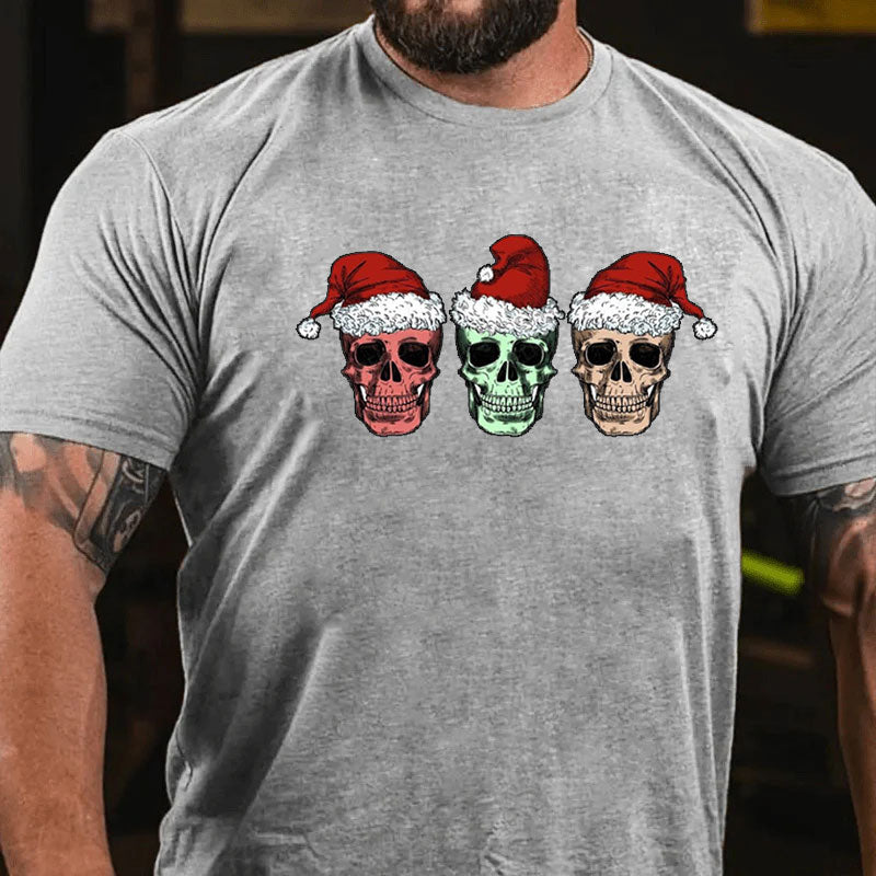 Frohe Weihnachten Schädel T-Shirt