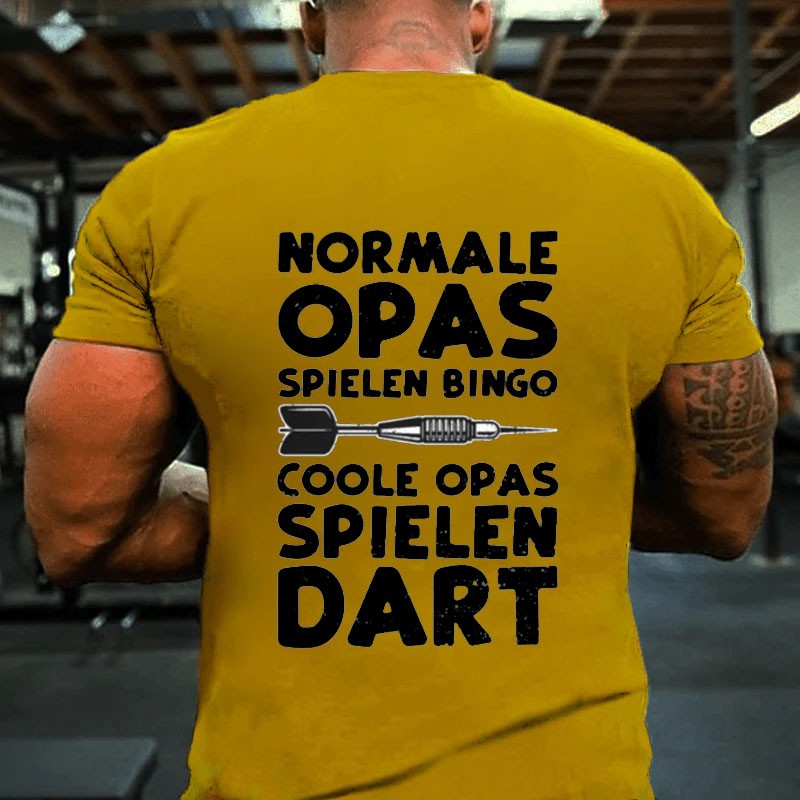 Normale Opas Spielen Bingo Coole Opas Spielen Dart T-Shirt