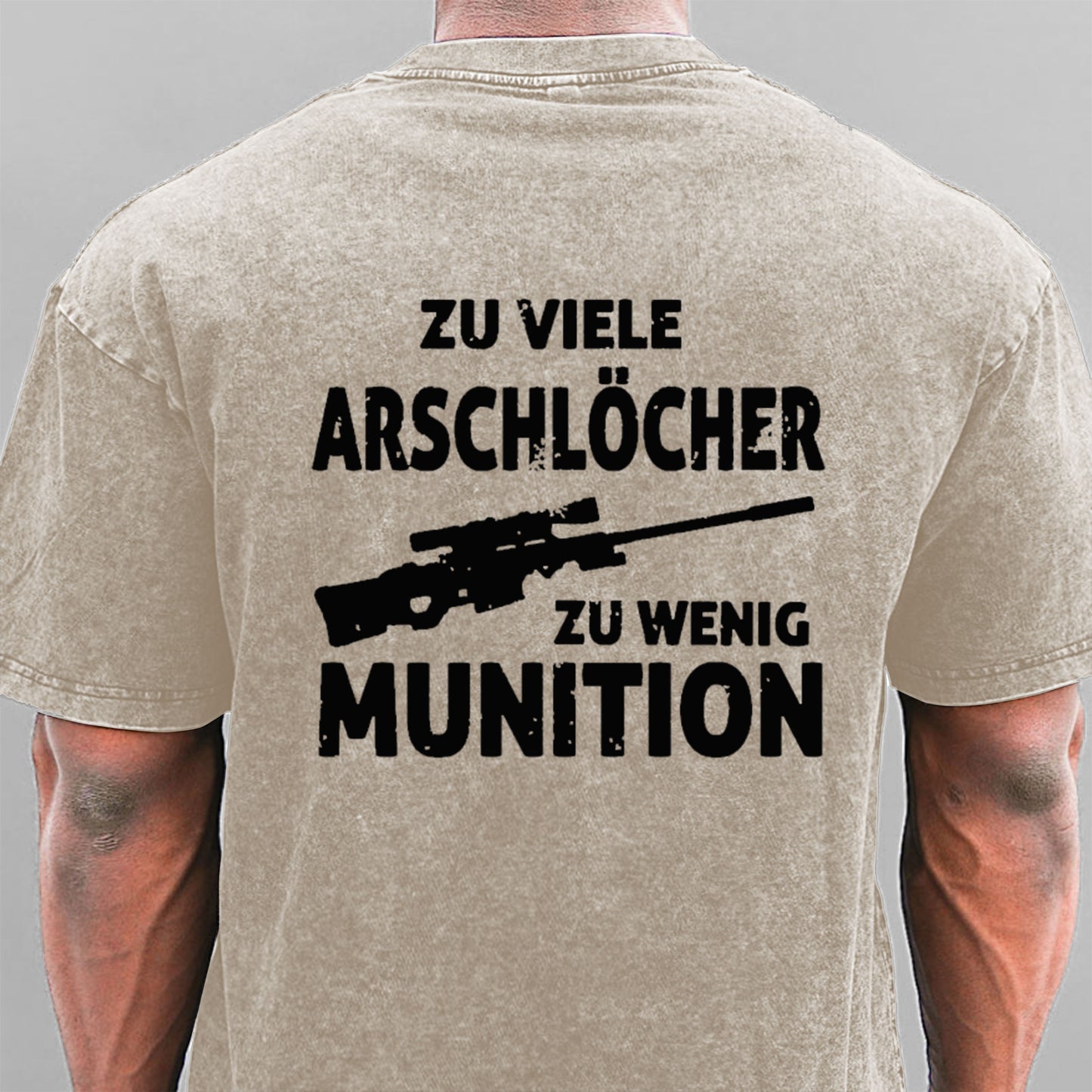 Zu viele Arschlöcher zu wenig Munition Gewaschene Vintage T-Shirt