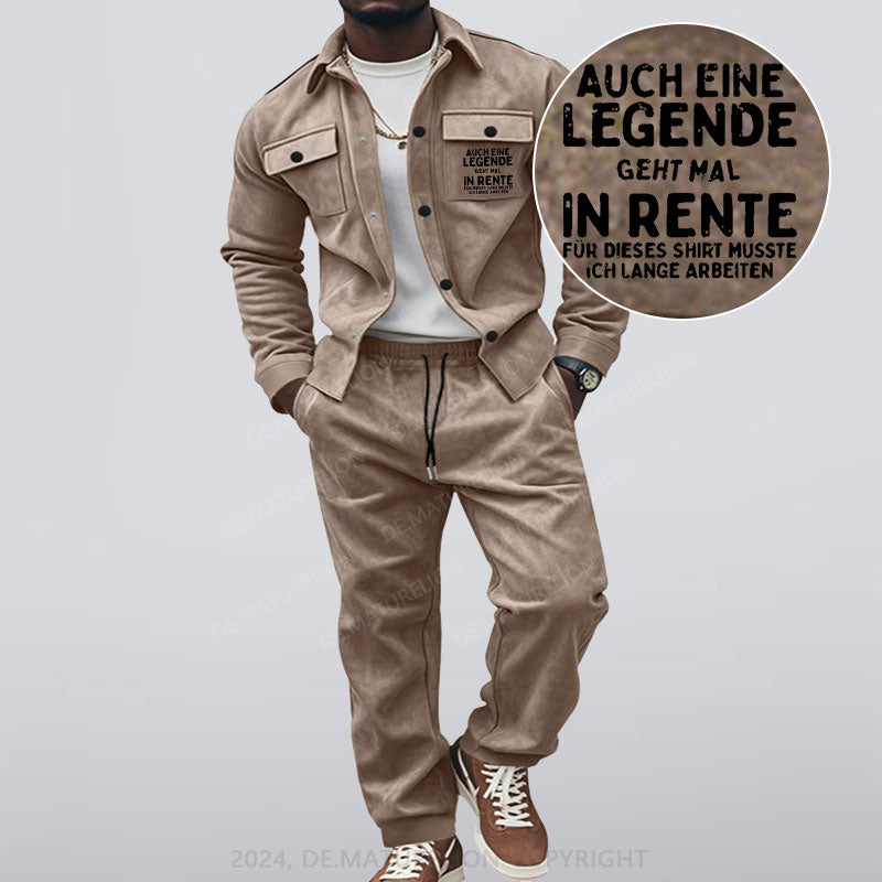 Maturelion Auch Eine Legende Geht Mal In Rente Jacke und Hose Set