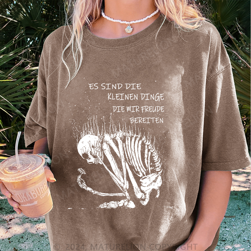 Maturelion Freude Bereiten Damen Gewaschene Vintage T-Shirt