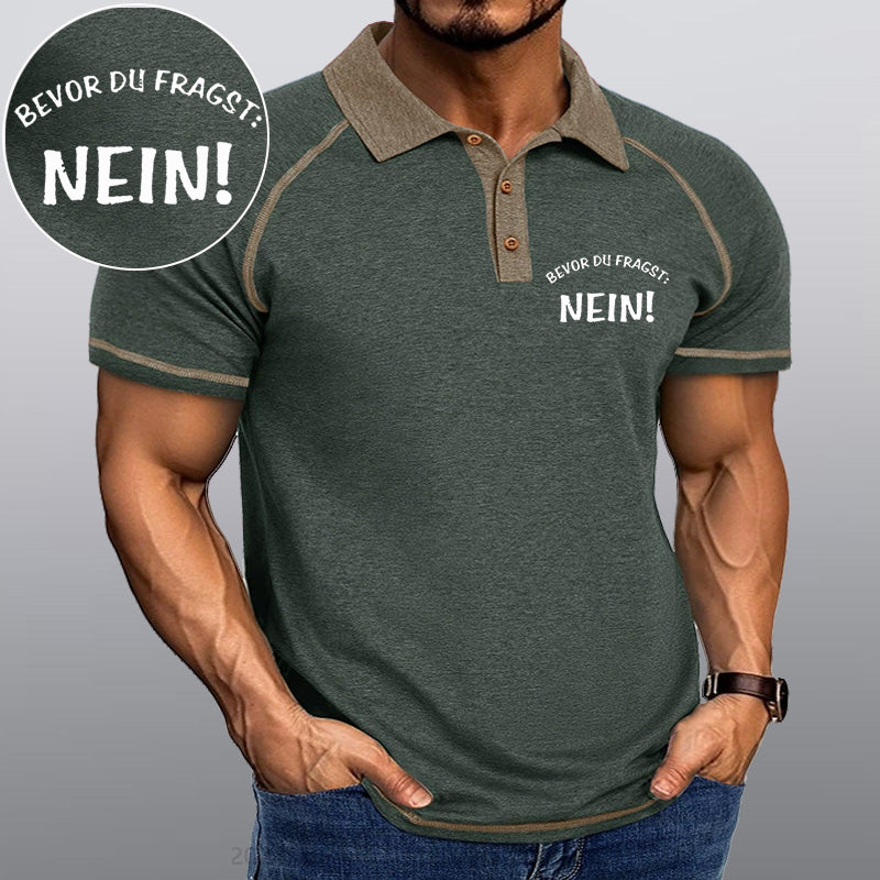 Maturelion Bevor Du Fragst Nein Kragen T-Shirt