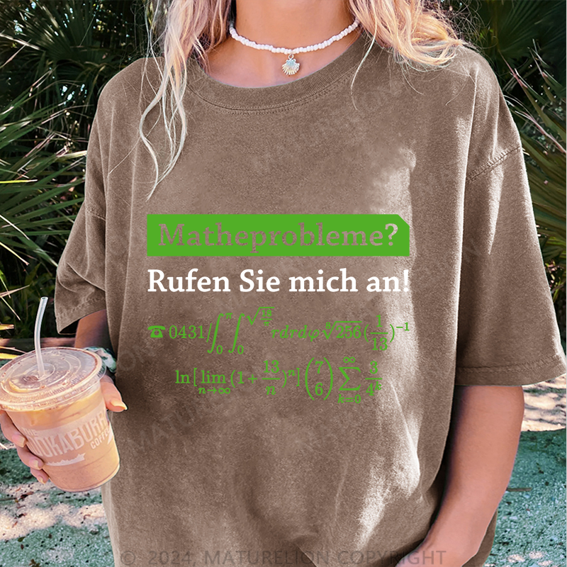 Maturelion Matheprobleme Damen Gewaschene Vintage T-Shirt