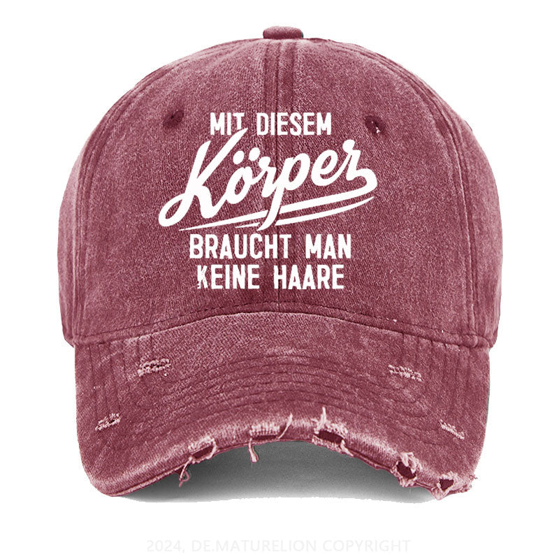 Mit diesem Körper braucht man keine Haare Gewaschene Vintage Cap