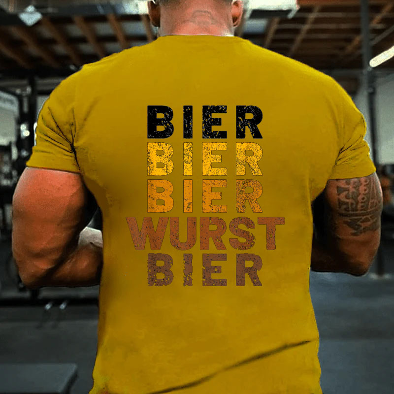 Bier und Wurst für Bierliebhaber Biertrinker T-Shirt