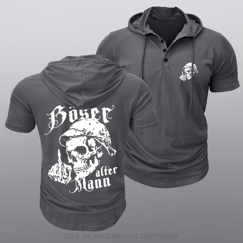 Maturelion Böser Alter Mann Kapuze T-Shirt