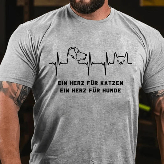Ein Herz für Katzen Ein Herz für Hunde T-Shirt