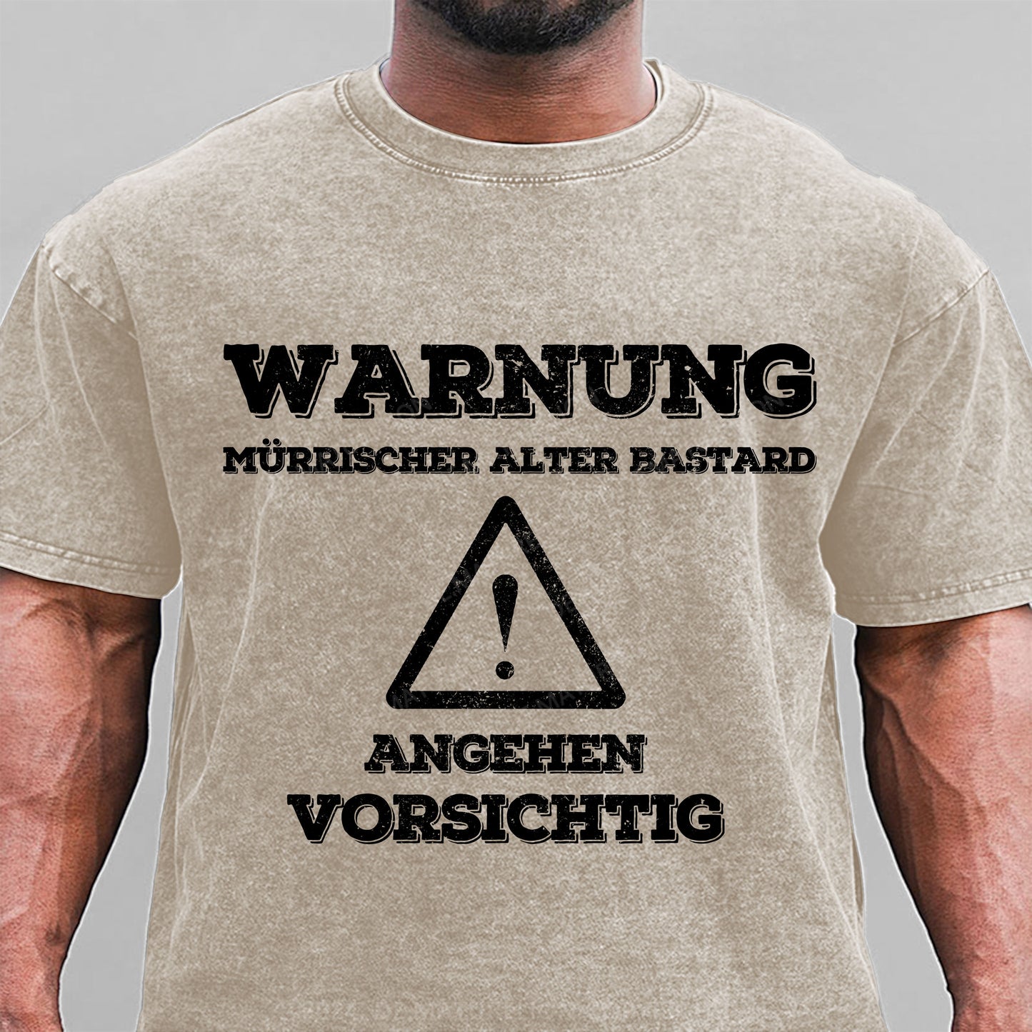 Warnung Mürrischer Alter Bastard Angehen Vorsichtig Gewaschene Vintage T-Shirt