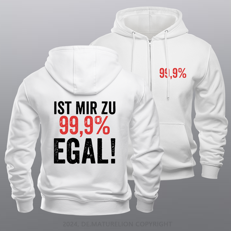 Maturelion Ist Mir Zu 99,9% Egal Reißverschluss Hoodie