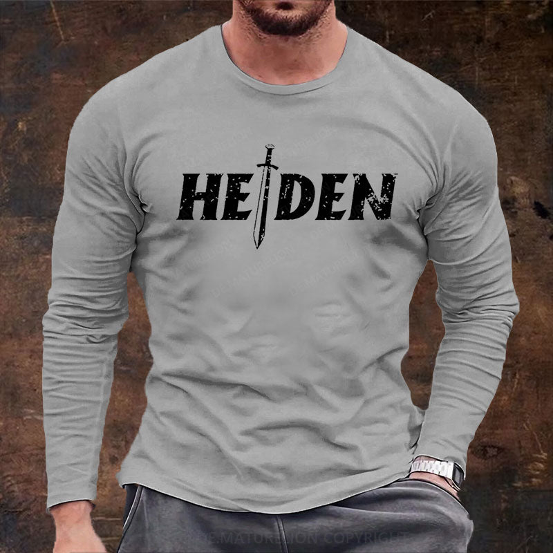 Heiden Männer Langarm Shirt