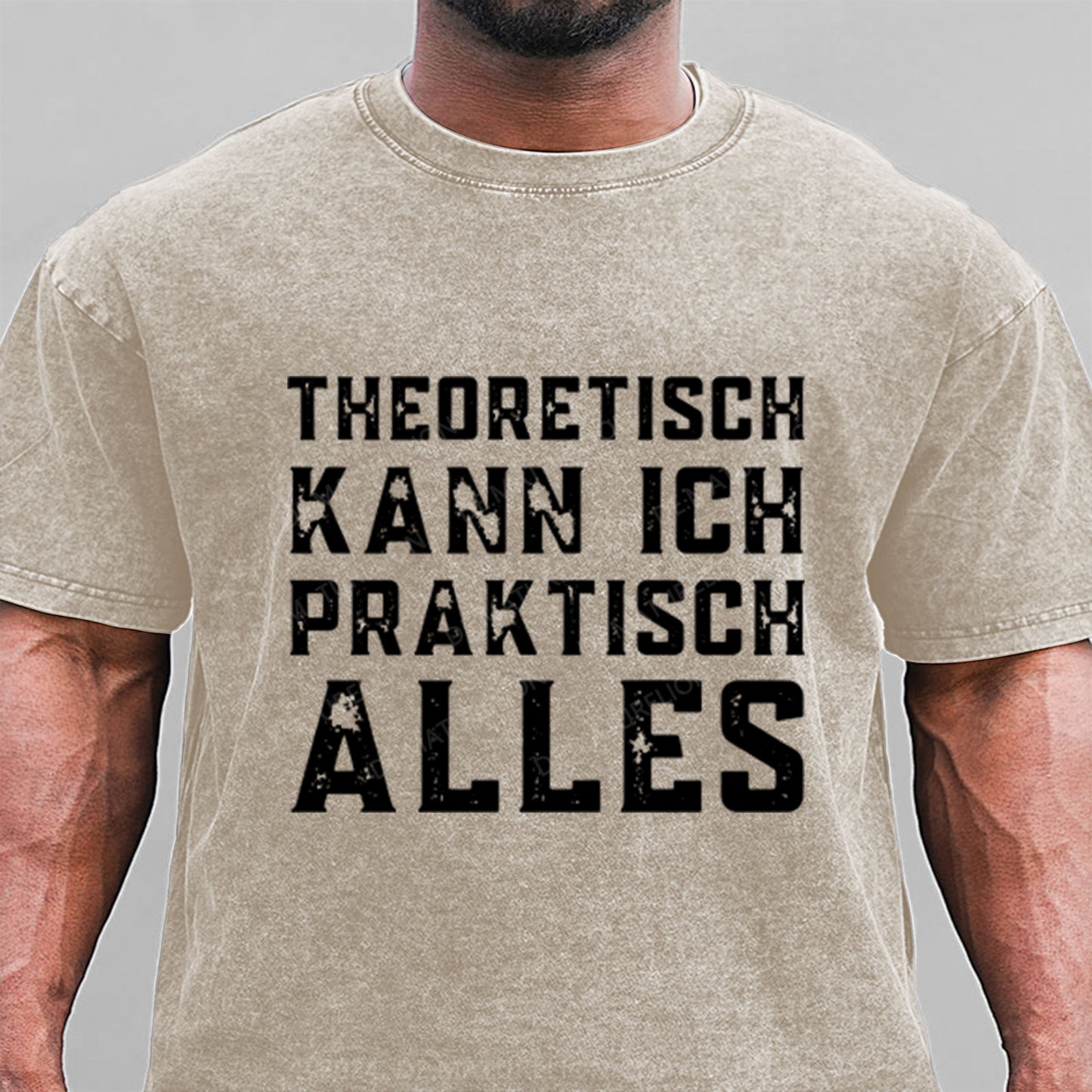 Theoretisch Kann Ich Praktisch Alles Gewaschene Vintage T-Shirt