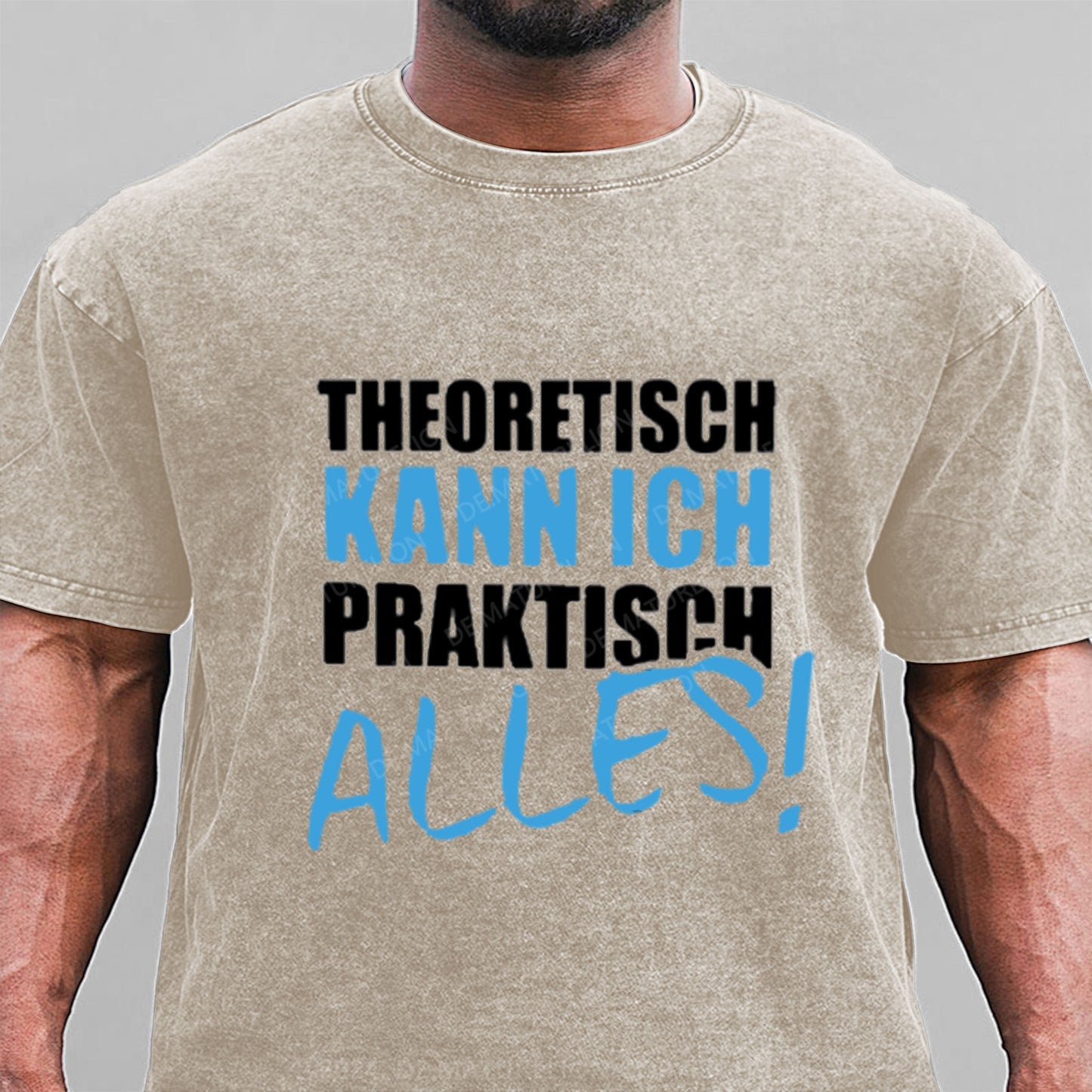 Theoretisch Kann Ich Praktisch Alles Gewaschene Vintage T-Shirt