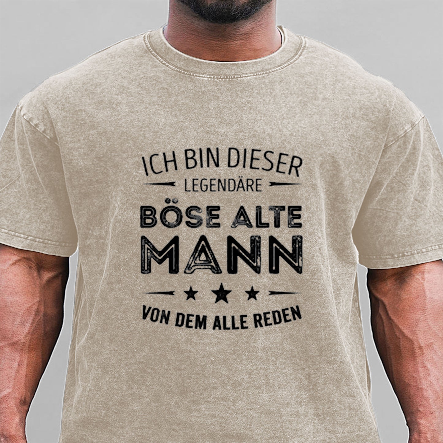 Böser Alter Mann Gewaschene Vintage T-Shirt