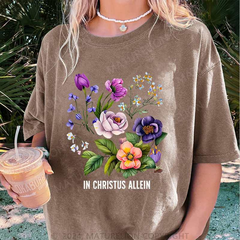 Maturelion In Christus Allein Damen Gewaschene Vintage T-Shirt