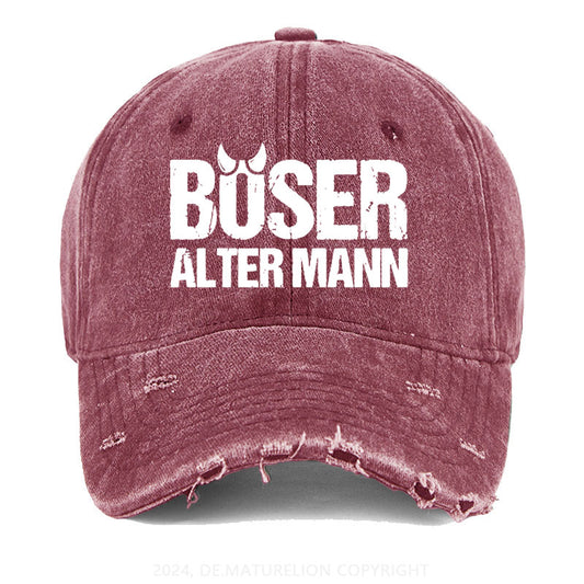 Böser Alter Mann Gewaschene Vintage Cap