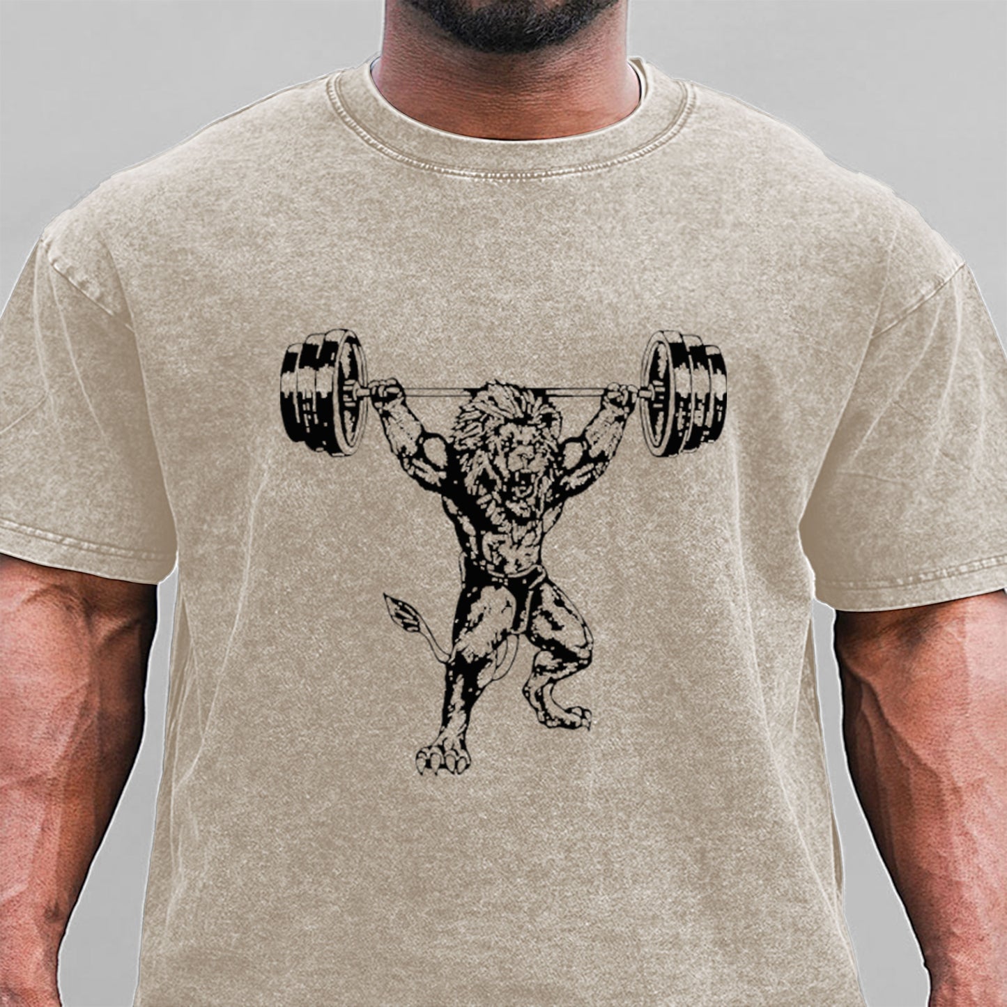 Gym Fitness Sport Gewaschene Vintage T-Shirt