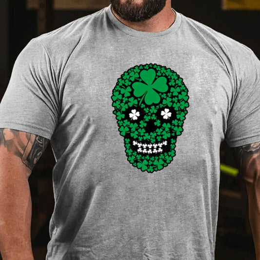 St. Patricks Tag Kleeblatt Skeleton T-Shirt