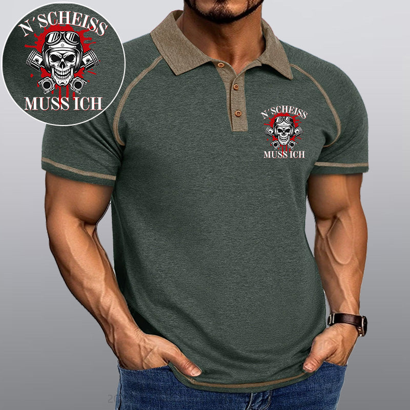 Maturelion N´Scheiß muss ich Kragen T-Shirt