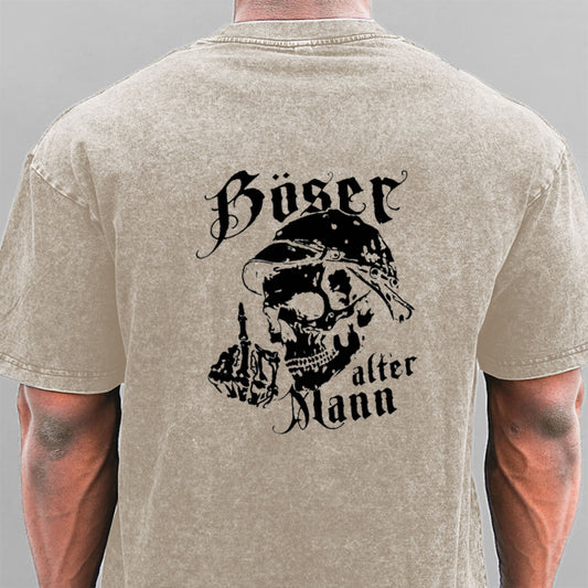 Böser Alter Mann Gewaschene Vintage T-Shirt