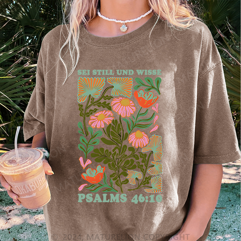 Maturelion Sei Still und Wisse Damen Gewaschene Vintage T-Shirt
