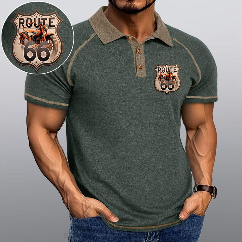 Maturelion Route 66 Kragen T-Shirt