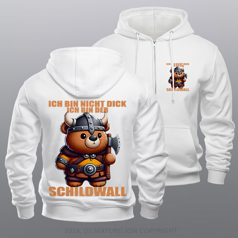 Maturelion Ich bin der Schildwall Reißverschluss Hoodie