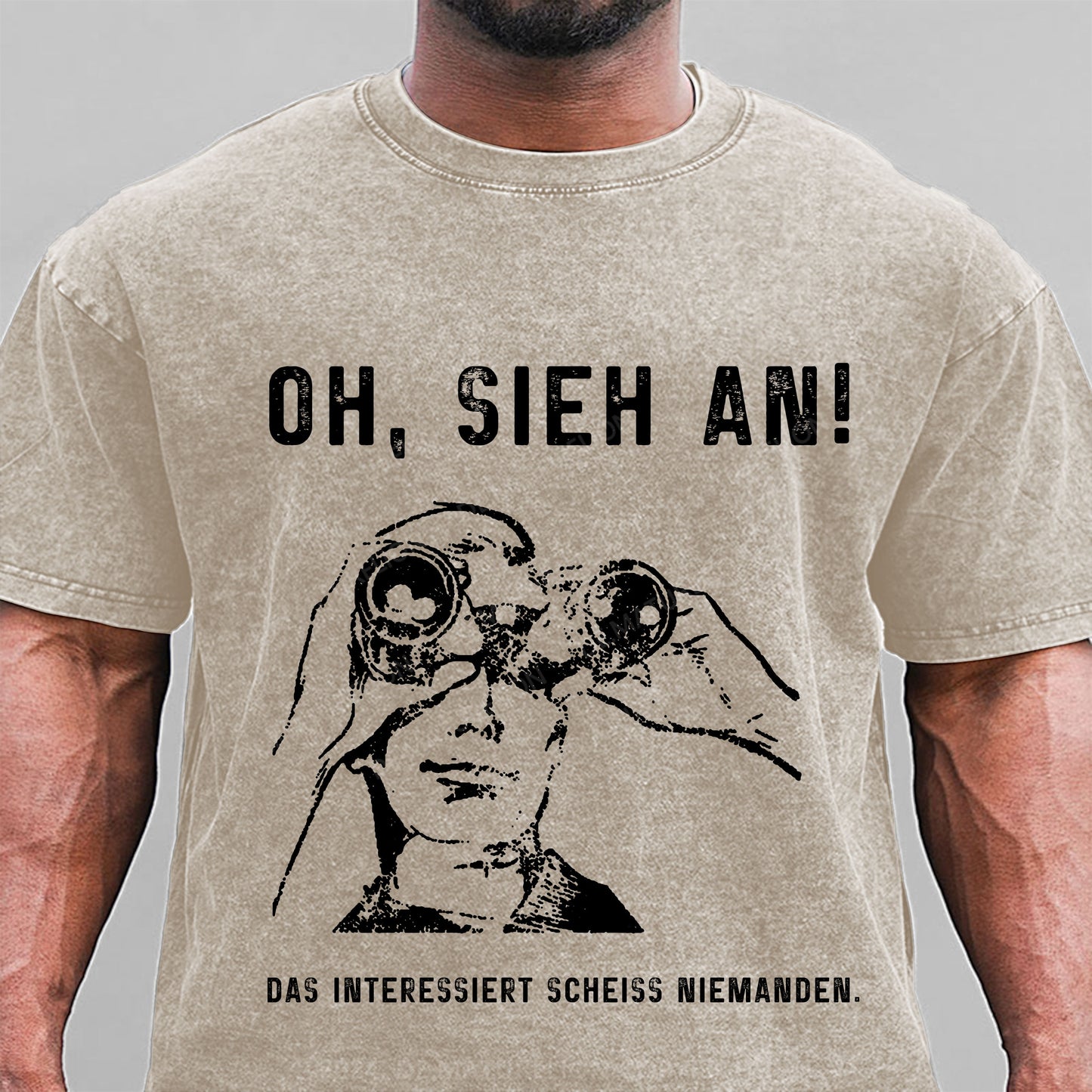 Oh, Sieh An! Das Interessiert Scheiss Niemanden Gewaschene Vintage T-Shirt