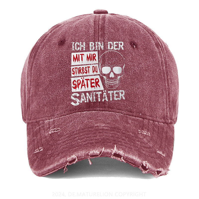 Ich bin der Sanitäter Halloween Gewaschene Vintage Cap