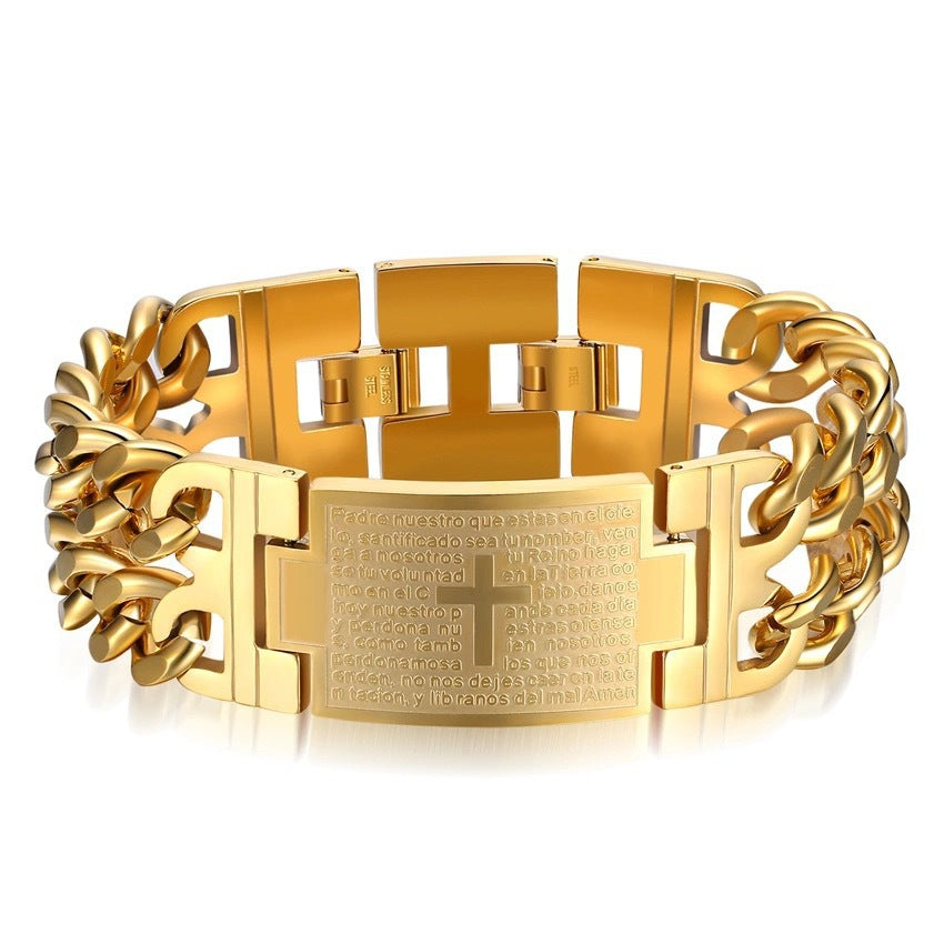 Zweireihige Titanstahl Schmuck Edelstahl Armband beliebtes Armband