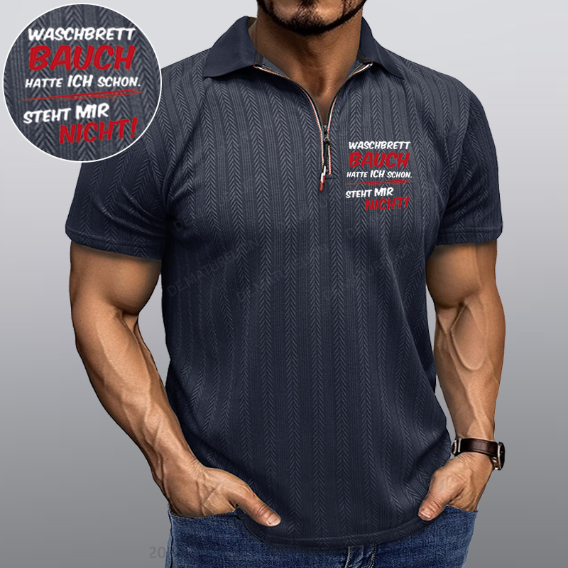 Maturelion Waschbrett Bauch Hatte Ich Schon Steht Mir Nicht Kragen T-Shirt
