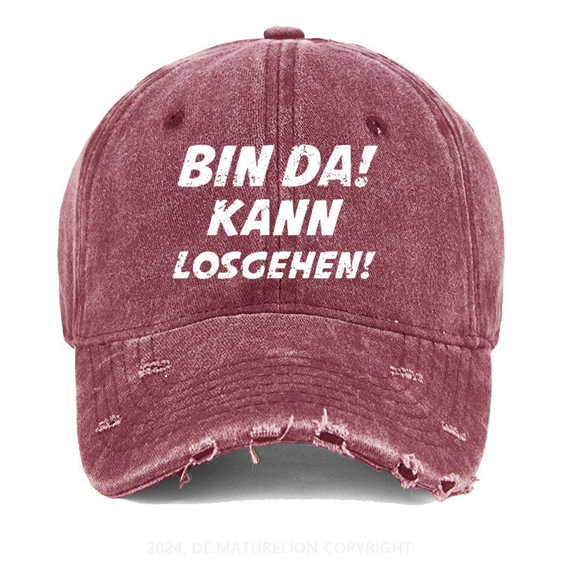 Bin Da Kann Losgehen Gewaschene Vintage Cap