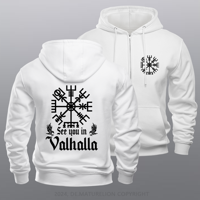 Maturelion See you in Valhalla Reißverschluss Hoodie