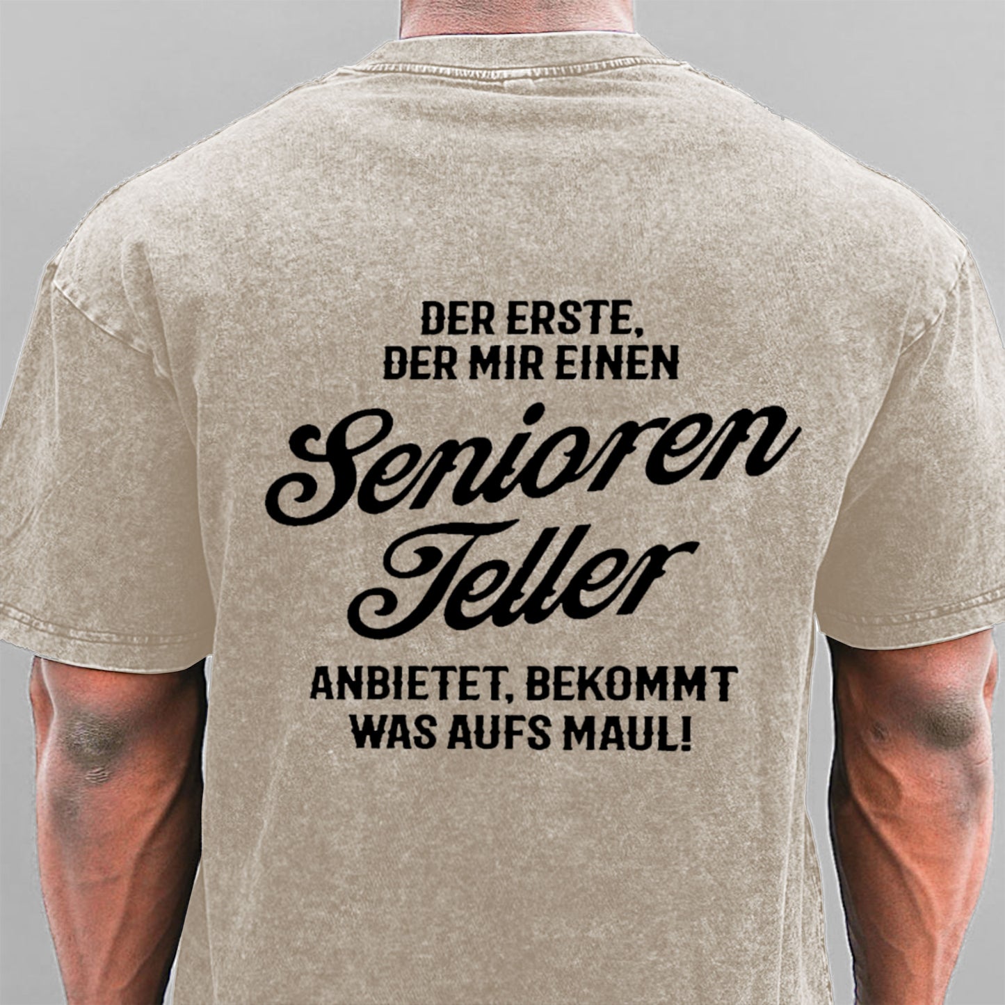 Der Erste Der Mir Einen Seniorenteller Anbietet Bekommt Was Aufs Maul Gewaschene Vintage T-Shirt