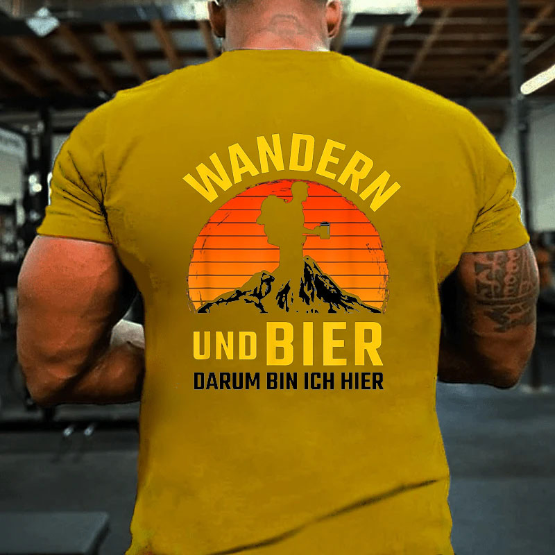 Wanderer Berge Wandern und Bier T-Shirt