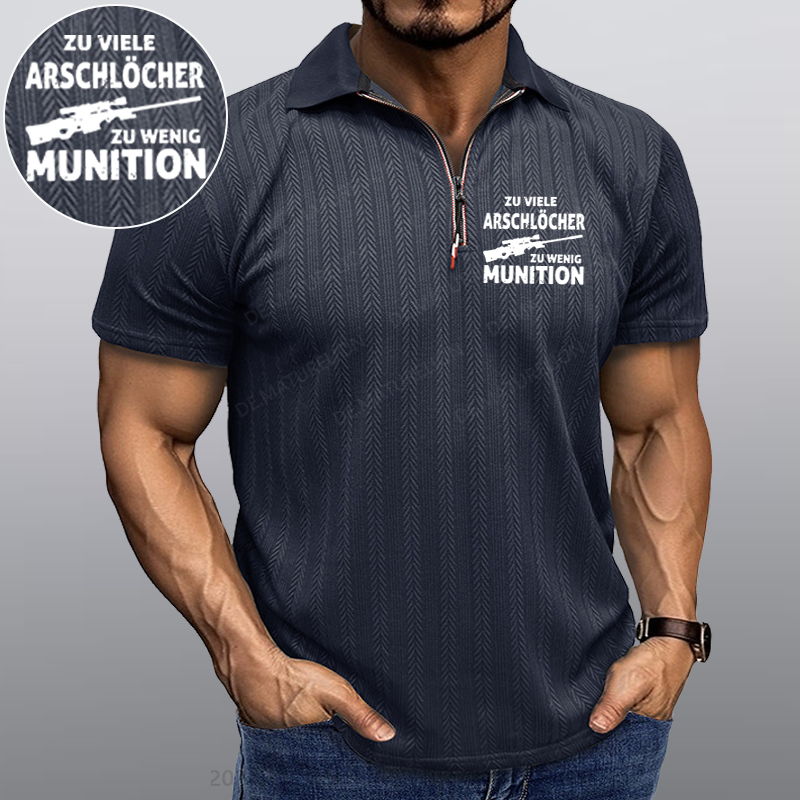 Maturelion Zu viele Arschlöcher zu Wenig Munition Kragen T-Shirt